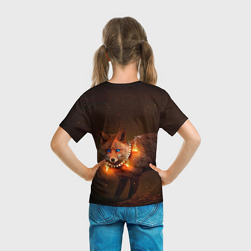 Детская футболка Лисица с гирляндой / 3D-принт – фото 6