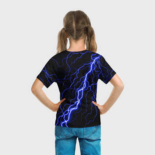 Детская футболка THE WITCHER МОЛНИЯ BLUE / 3D-принт – фото 6