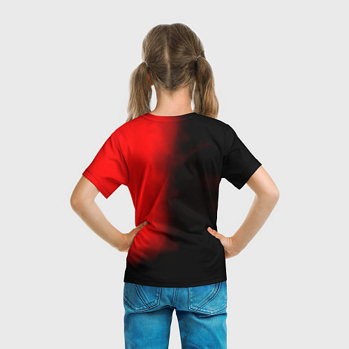 Детская футболка Чёрный Аста красный туман / 3D-принт – фото 6