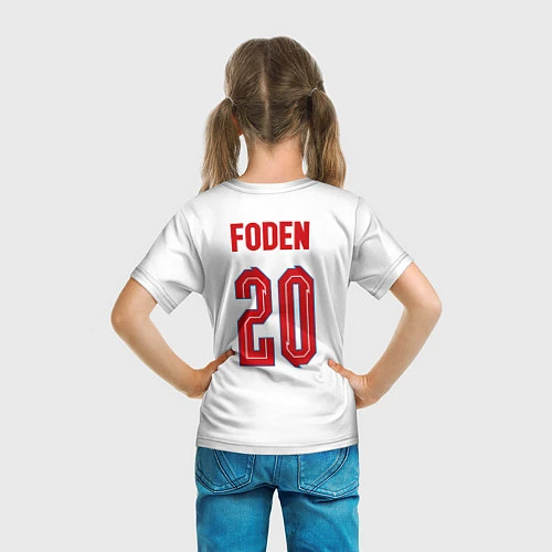 Детская футболка Фил Фоден форма Англия / 3D-принт – фото 6