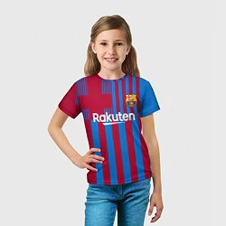 Футболка детская Форма Коутиньо Барселона 2122, цвет: 3D-принт — фото 2