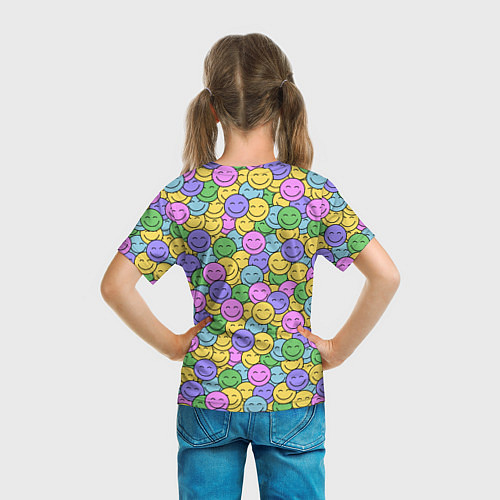 Детская футболка Смайлики / 3D-принт – фото 6