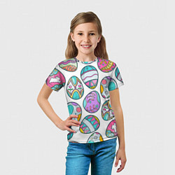 Футболка детская Пасхальные яйца, цвет: 3D-принт — фото 2