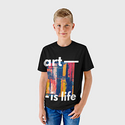 Футболка детская Art is life, цвет: 3D-принт — фото 2