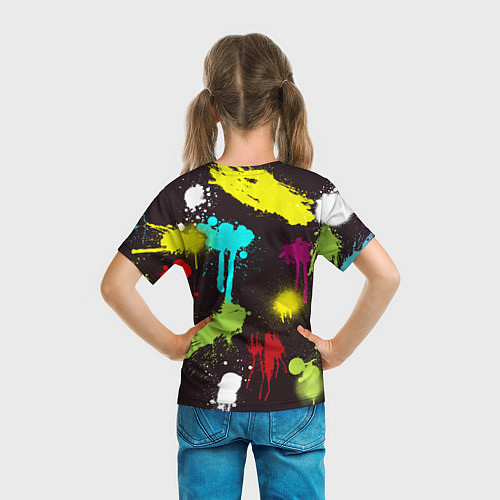 Детская футболка Красочные кубы / 3D-принт – фото 6