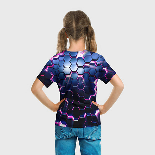 Детская футболка ФИОЛЕТОВОЕ СВЕЧЕНИЕ 3D / 3D-принт – фото 6