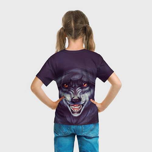 Детская футболка СЕРЫЙ ВОЛК 3D / 3D-принт – фото 6