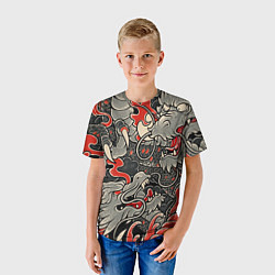 Футболка детская Китайский Дракон, China Dragon, цвет: 3D-принт — фото 2