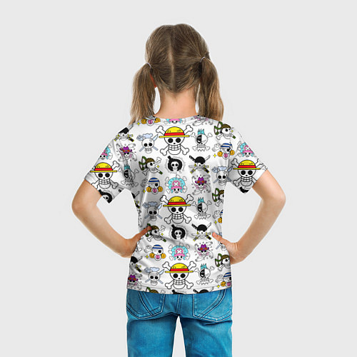 Детская футболка Веселые Роджеры пиратов Соломенной Шляпы / 3D-принт – фото 6