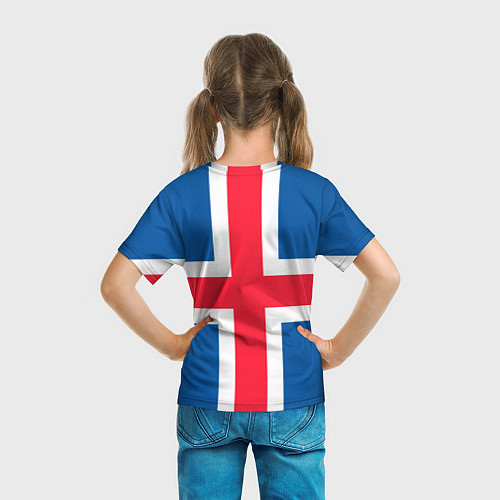 Детская футболка Флаг и Герб Исландии / 3D-принт – фото 6