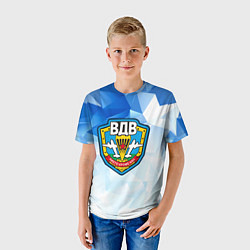 Футболка детская День ВДВ, значок, цвет: 3D-принт — фото 2