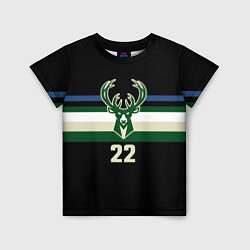 Футболка детская Milwaukee Bucks форма Крис Миддлтон, цвет: 3D-принт