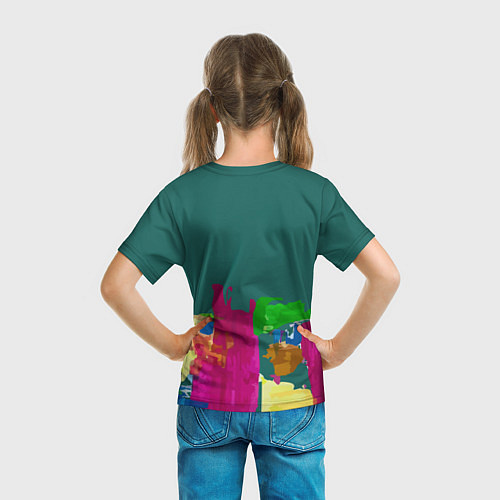 Детская футболка Emerald Music / 3D-принт – фото 6