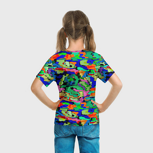 Детская футболка Абстрактный милитари / 3D-принт – фото 6