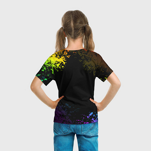 Детская футболка РАДУЖНЫЙ КОТИК RAINBOW KITTY / 3D-принт – фото 6