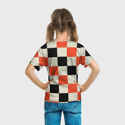 Детская футболка Образец шахматной доски / 3D-принт – фото 6