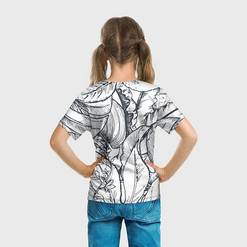 Детская футболка Тропические листья / 3D-принт – фото 6
