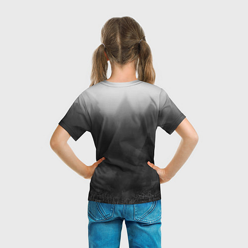 Детская футболка СИРЕНОГОЛОВЫЙ ТУМАННЫЙ ЛЕС / 3D-принт – фото 6