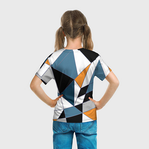 Детская футболка Геометрический узор / 3D-принт – фото 6