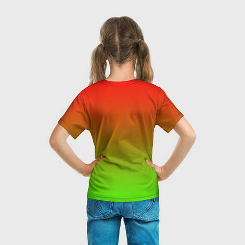 Детская футболка Градиент Яблоко / 3D-принт – фото 6