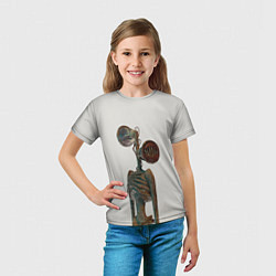 Футболка детская СИРЕНОГОЛОВЫЙ ХОРРОР, цвет: 3D-принт — фото 2