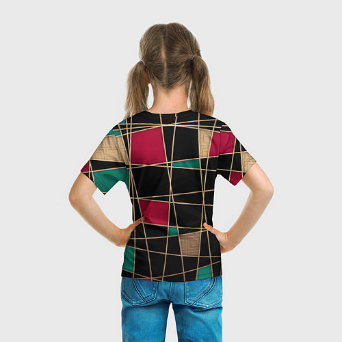 Детская футболка Модный абстрактный узор / 3D-принт – фото 6