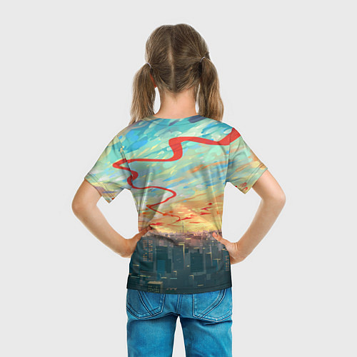 Детская футболка Токио красками / 3D-принт – фото 6