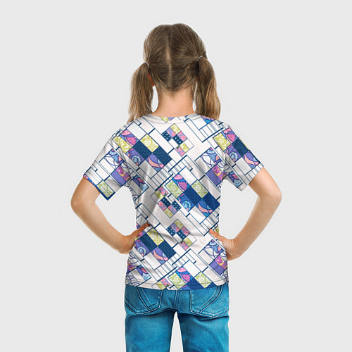 Детская футболка Этнический узор пэчворк / 3D-принт – фото 6