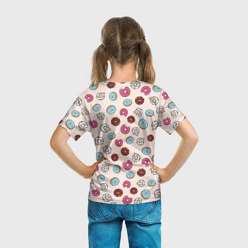 Детская футболка Пончики донаты паттерн / 3D-принт – фото 6