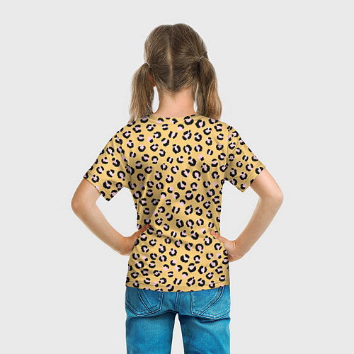 Детская футболка Желтый леопардовый принт / 3D-принт – фото 6