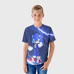 Футболка детская SONIC СОНИК СИНИЙ ЁЖ Z, цвет: 3D-принт — фото 2