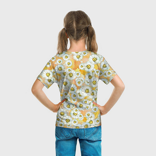 Детская футболка Раз - ромашка, два - ромашка / 3D-принт – фото 6