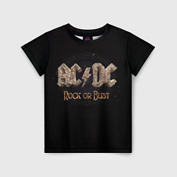 Футболка детская ACDC Rock or Bust, цвет: 3D-принт