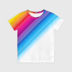 Футболка детская РАДУЖНЫЕ ПОЛОСЫ RAINBOW Z, цвет: 3D-принт