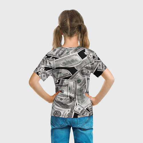 Детская футболка Деньги и купюры смайл / 3D-принт – фото 6
