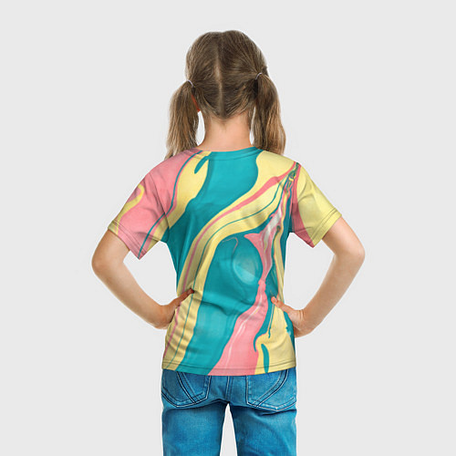 Детская футболка Красочный развод / 3D-принт – фото 6