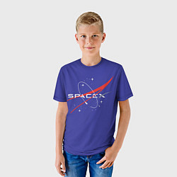 Футболка детская Space X, цвет: 3D-принт — фото 2