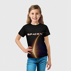 Футболка детская Space X, цвет: 3D-принт — фото 2