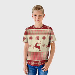 Футболка детская Олени, цвет: 3D-принт — фото 2