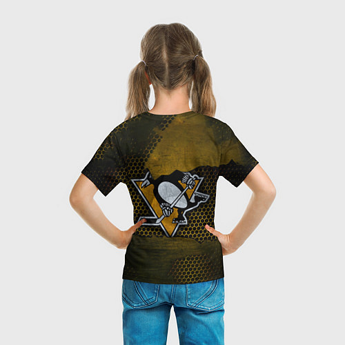 Детская футболка Pittsburgh Penguins на спине / 3D-принт – фото 6