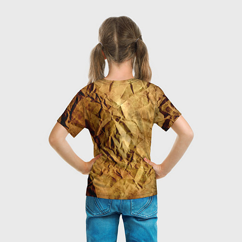 Детская футболка Старая мятая бумага / 3D-принт – фото 6