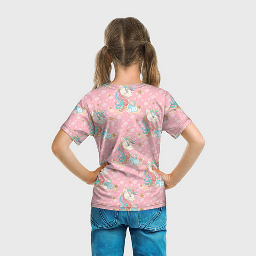 Детская футболка Единороги для девочек / 3D-принт – фото 6