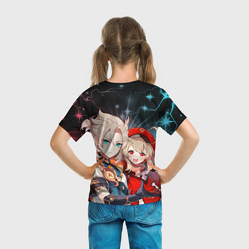 Детская футболка Альбедо и Кли, Genshin Impact / 3D-принт – фото 6