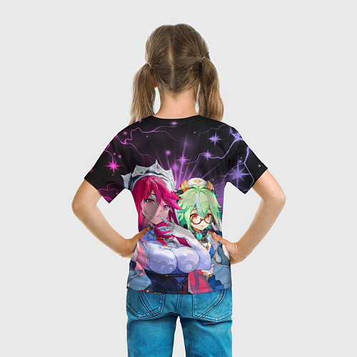 Детская футболка Розария и Сахароза, Genshin Impact / 3D-принт – фото 6