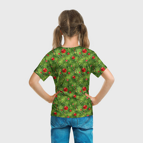 Детская футболка Зелёная Ёлка / 3D-принт – фото 6
