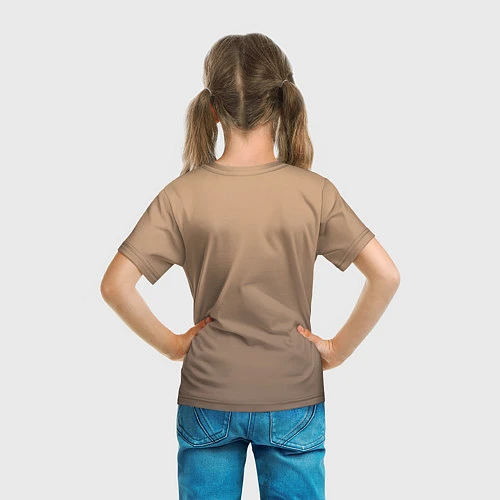 Детская футболка Акварельный енотик / 3D-принт – фото 6