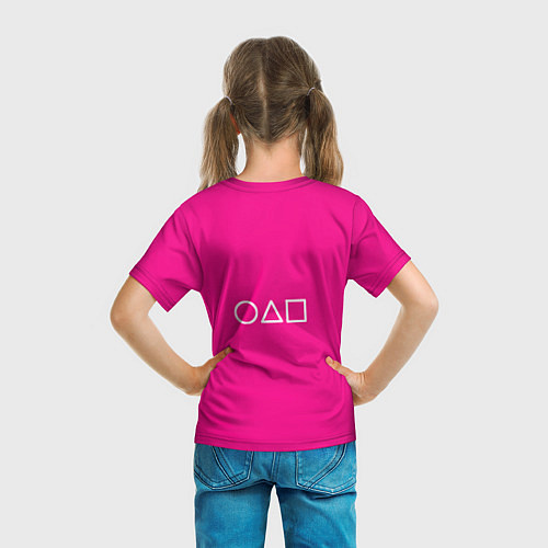 Детская футболка Форма стражника из Игры в кальмара / 3D-принт – фото 6