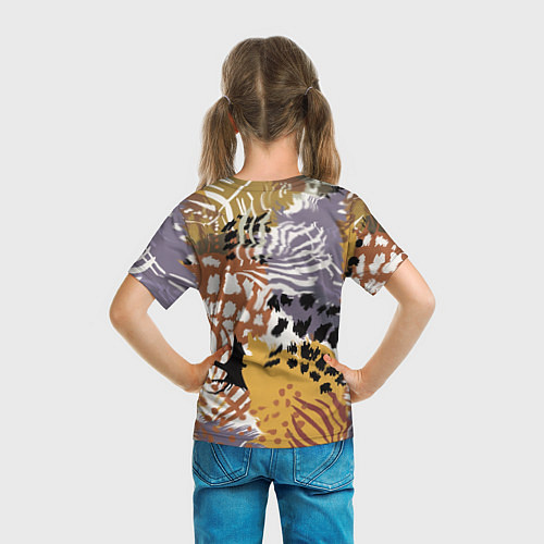 Детская футболка Зебра Пятнистая / 3D-принт – фото 6