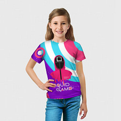 Футболка детская Игра в кальмара, цвет: 3D-принт — фото 2