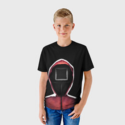 Футболка детская Игра в кальмара: Руководитель, цвет: 3D-принт — фото 2